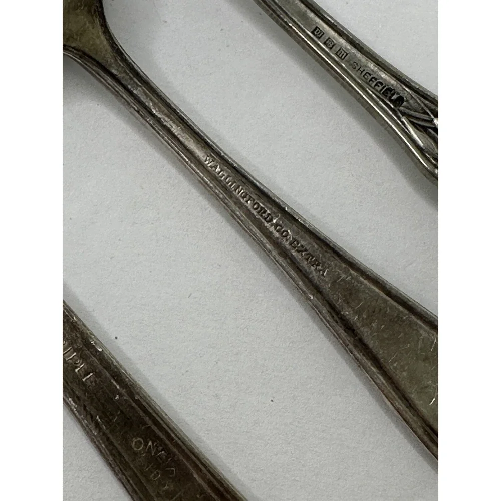 Silver Plated Flatware Lot Ladle Meat Fork Cocktail Butter Knife Spoon 11 pc VTG